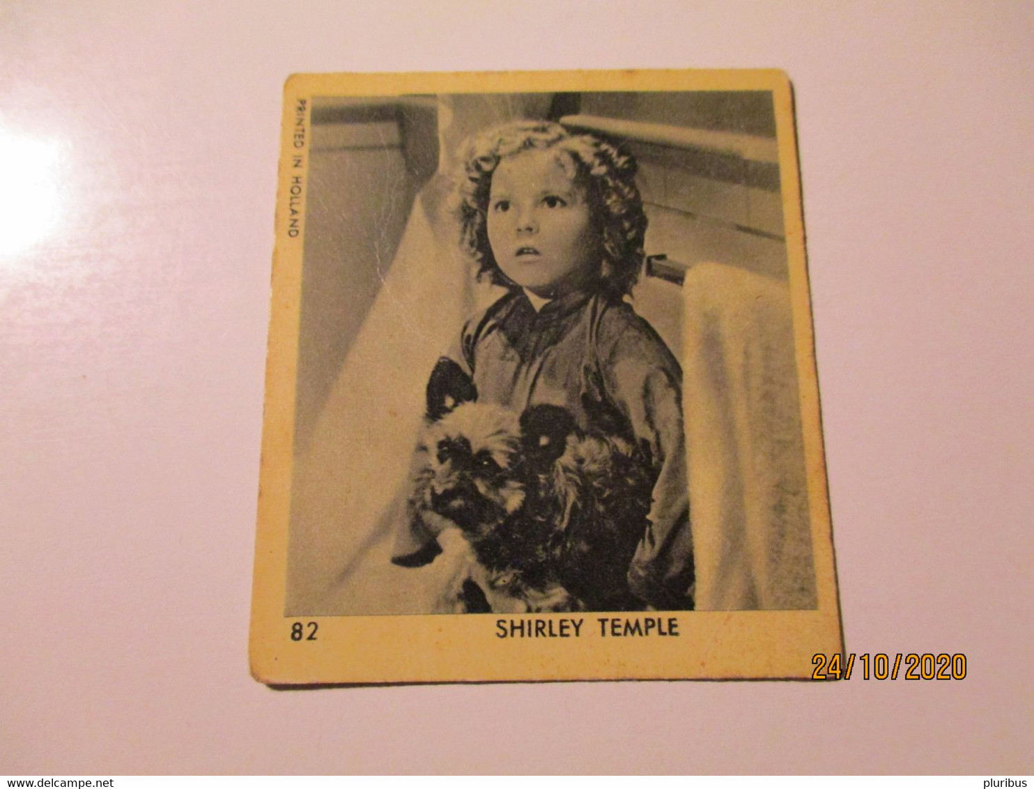 SHIRLEY TEMPLE , NETHERLAND ADVERTISING CARD , O - Reclame-artikelen