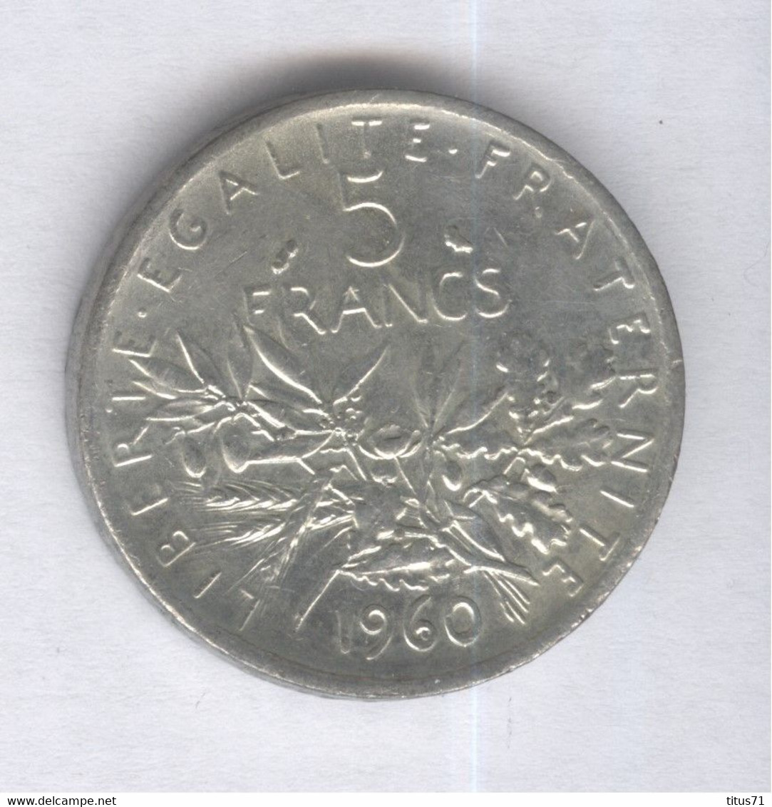 Fausse 5 Francs France 1960 - Exonumia - Errors & Oddities