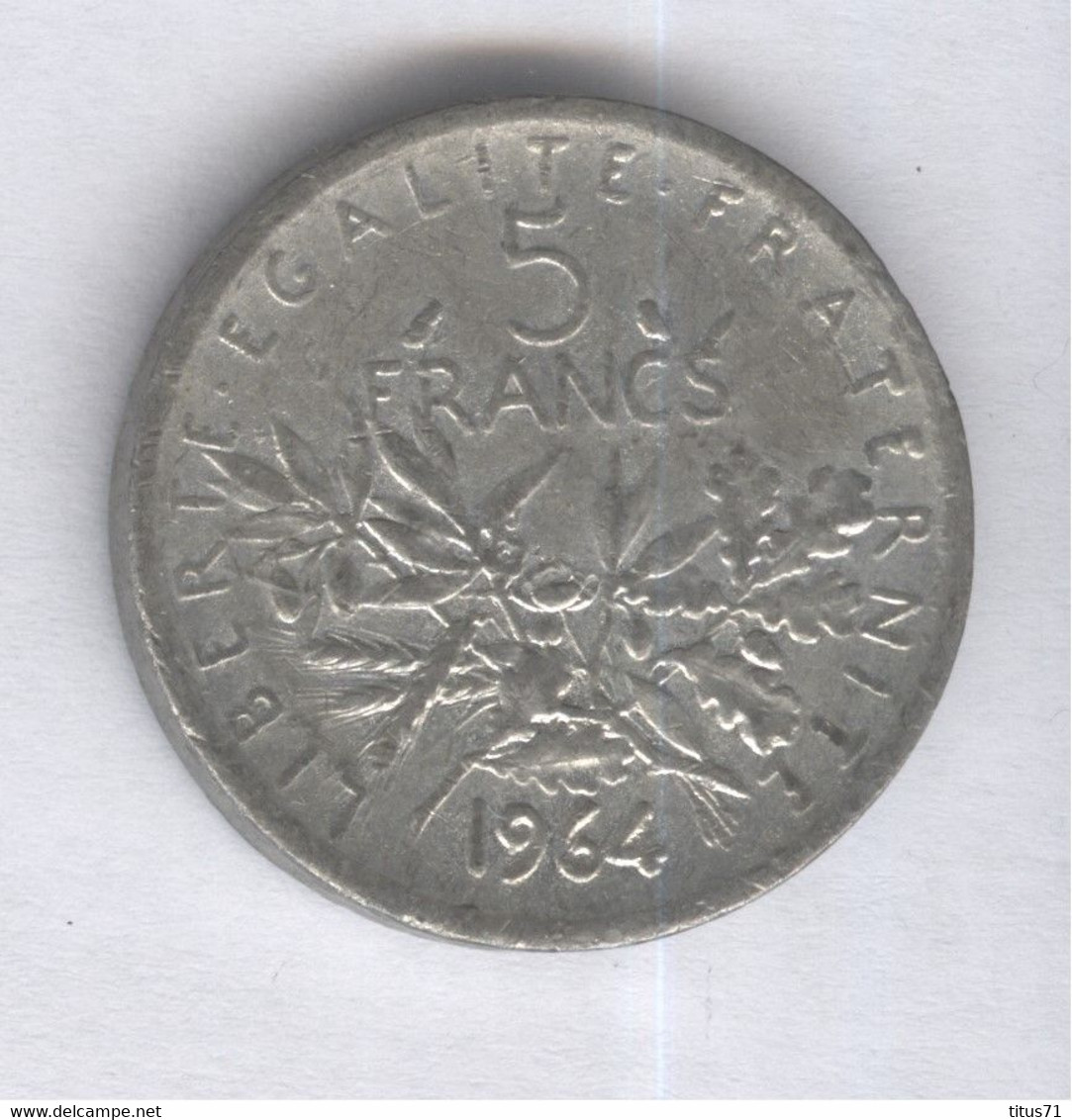 Fausse 5 Francs France 1964 - Exonumia - Variétés Et Curiosités
