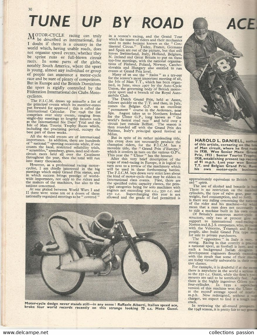 official magazine of the British Olympic Association , WORLD SPORTS , 1948 , 10 scans ,frais fr 3.65 e