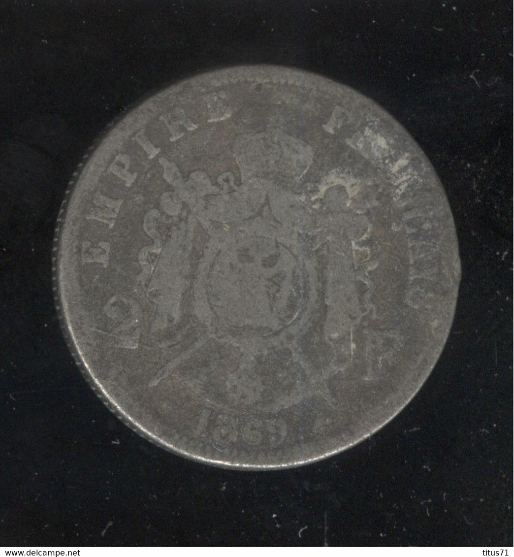 Fausse 2 Francs France 1869 X Moulée - Plomb ? - Exonumia - Varietà E Curiosità