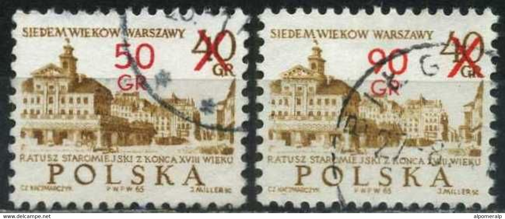 Poland 1972 Mi 2209-2210 700th Anniversary Of Warsaw | Building, City Hall, Townscape / City View (Complete Set, Used) - Other & Unclassified