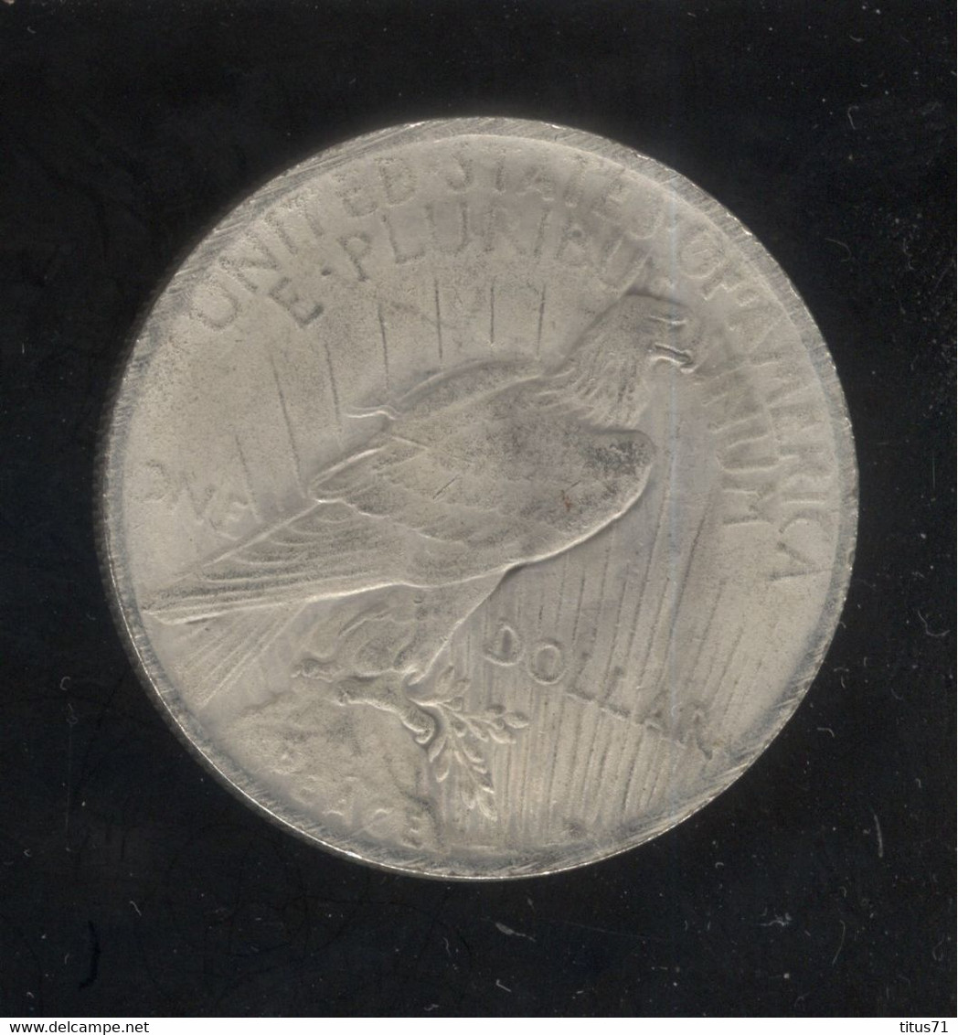 Fausse 1 Dollar Eagle USA 1922 - Tranche Striée - Exonumia - Autres & Non Classés