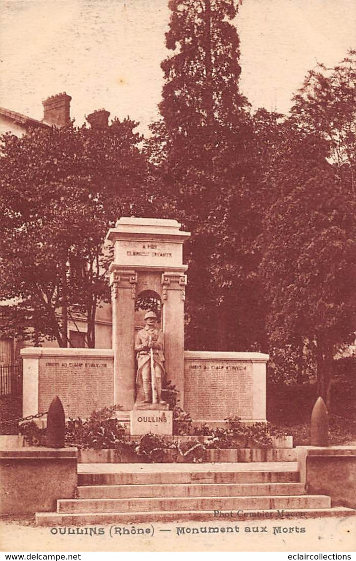 Thème: Monuments Aux Morts  Ou Lanterne Des Morts Ou Combattants 1870  :Ouliins  69       (voir Scan) - Monuments