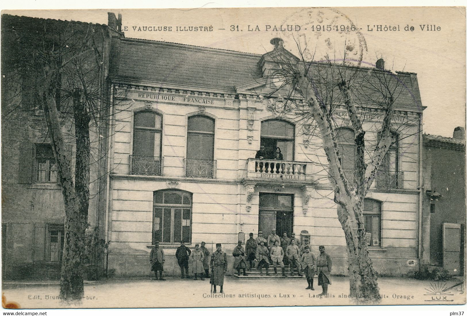 LA PALUD - L'Hôtel De Ville - Cachet Militaire Et Texte 175° RI - Lapalud