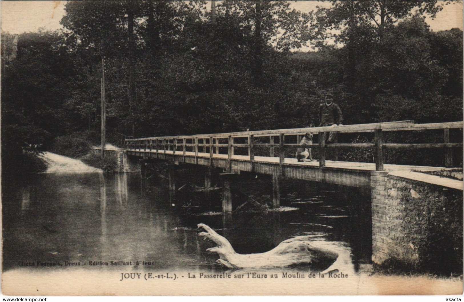 CPA JOUY-La Passerelle Sur I'Eure Au Moulin De La Roche (128830) - Jouy