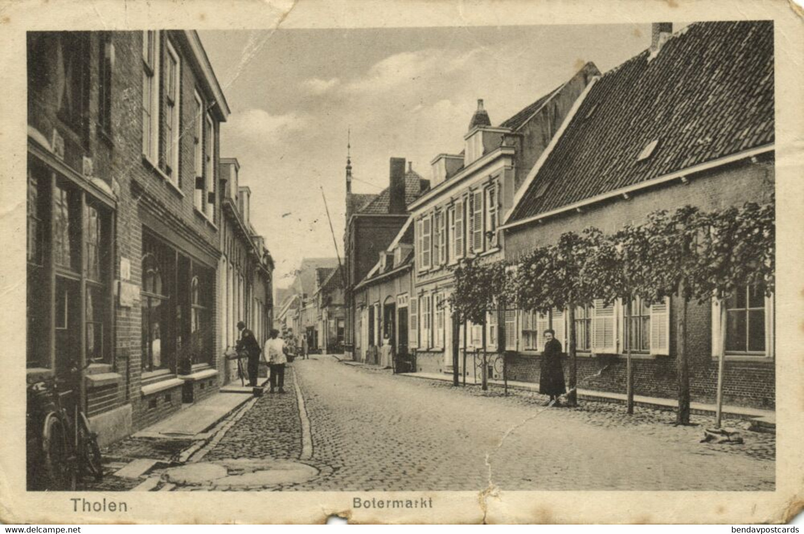 Nederland, THOLEN, Botermarkt (1910s) Ansichtkaart - Tholen