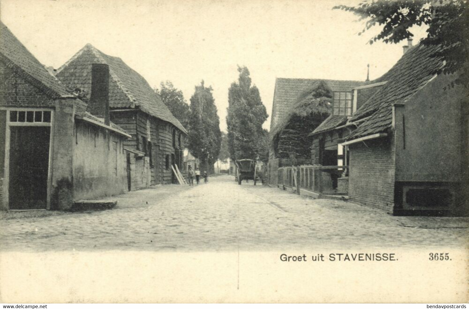 Nederland, STAVENISSE, Straat Scene (1900s) Nauta 3655 Ansichtkaart - Stavenisse