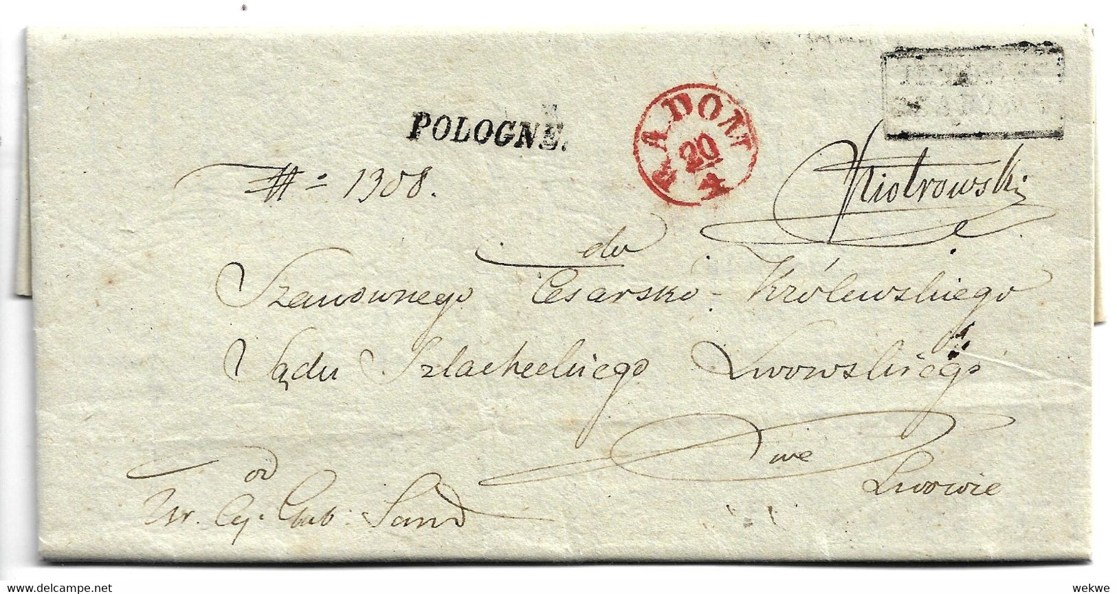 Pol083 / POLEN - RADOM - 1844 Nach Lemberg Mit Textinhalt - ...-1860 Prefilatelia