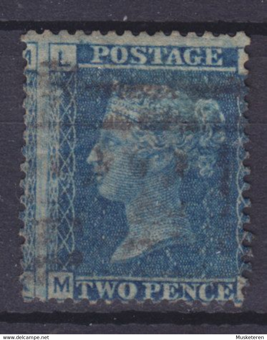 Great Britain 1858 Mi. 17    2 Pence Queen Victoria Plate 9 'L M' & 'M L' ERROR Variety 'Misplaced Print' (2 Scans) - Variétés, Erreurs & Curiosités