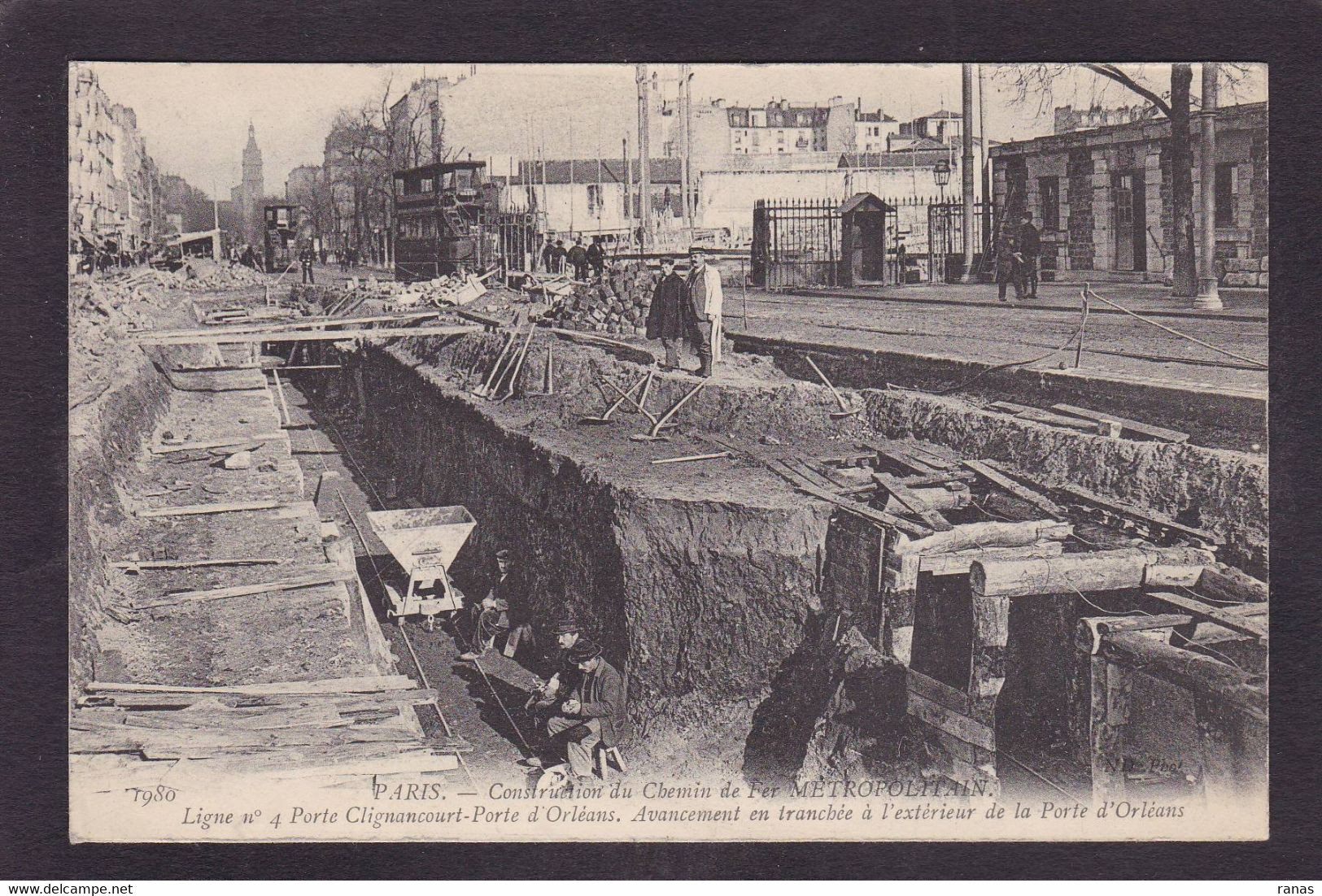 CPA Paris 75 Métro Métropolitain Construction Non Circulé - Metro, Stations