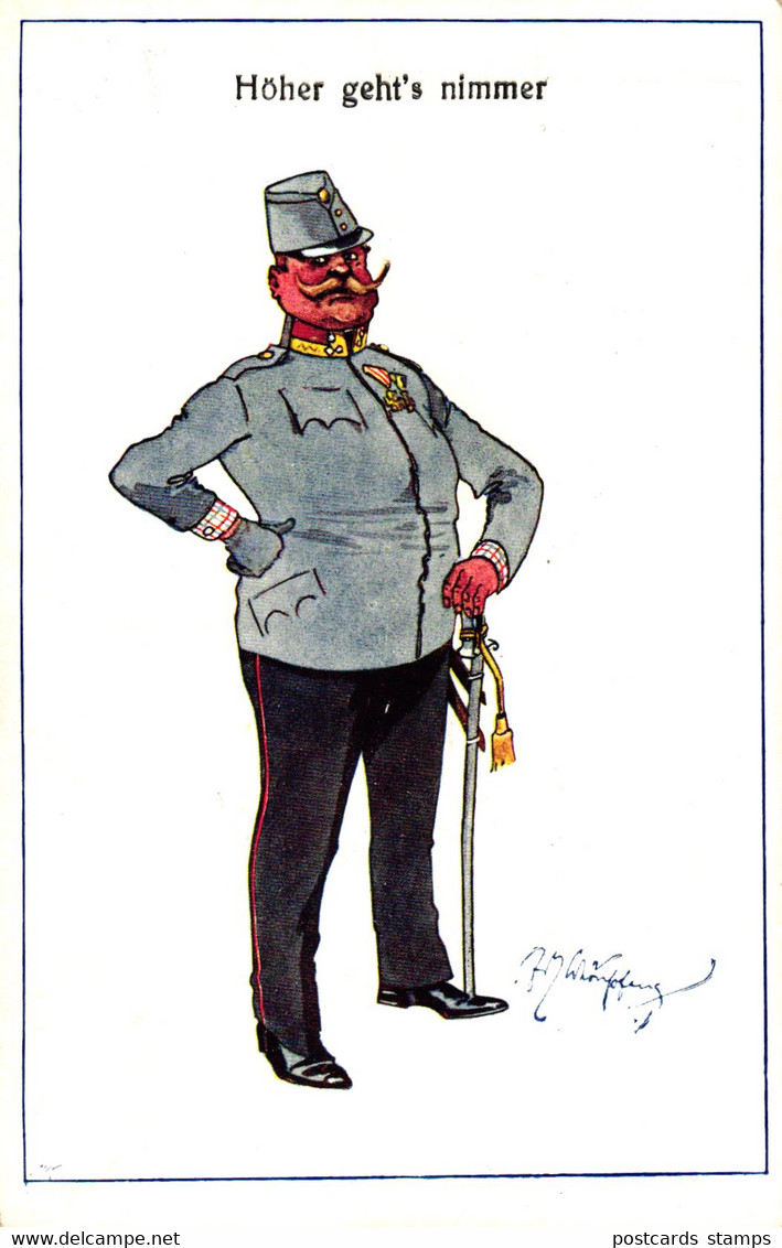 Soldat In Uniform, "Höher Geht`s Nimmer", Sign. Schönpflug - Schoenpflug, Fritz