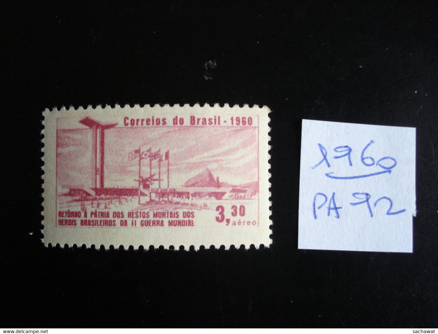 Brésil 1960 - Retour Des Restes Des Soldats Brésiliens - Y.T.  PA 92   - Neuf (**) Mint (MNH) Postfrisch (**) - Other & Unclassified