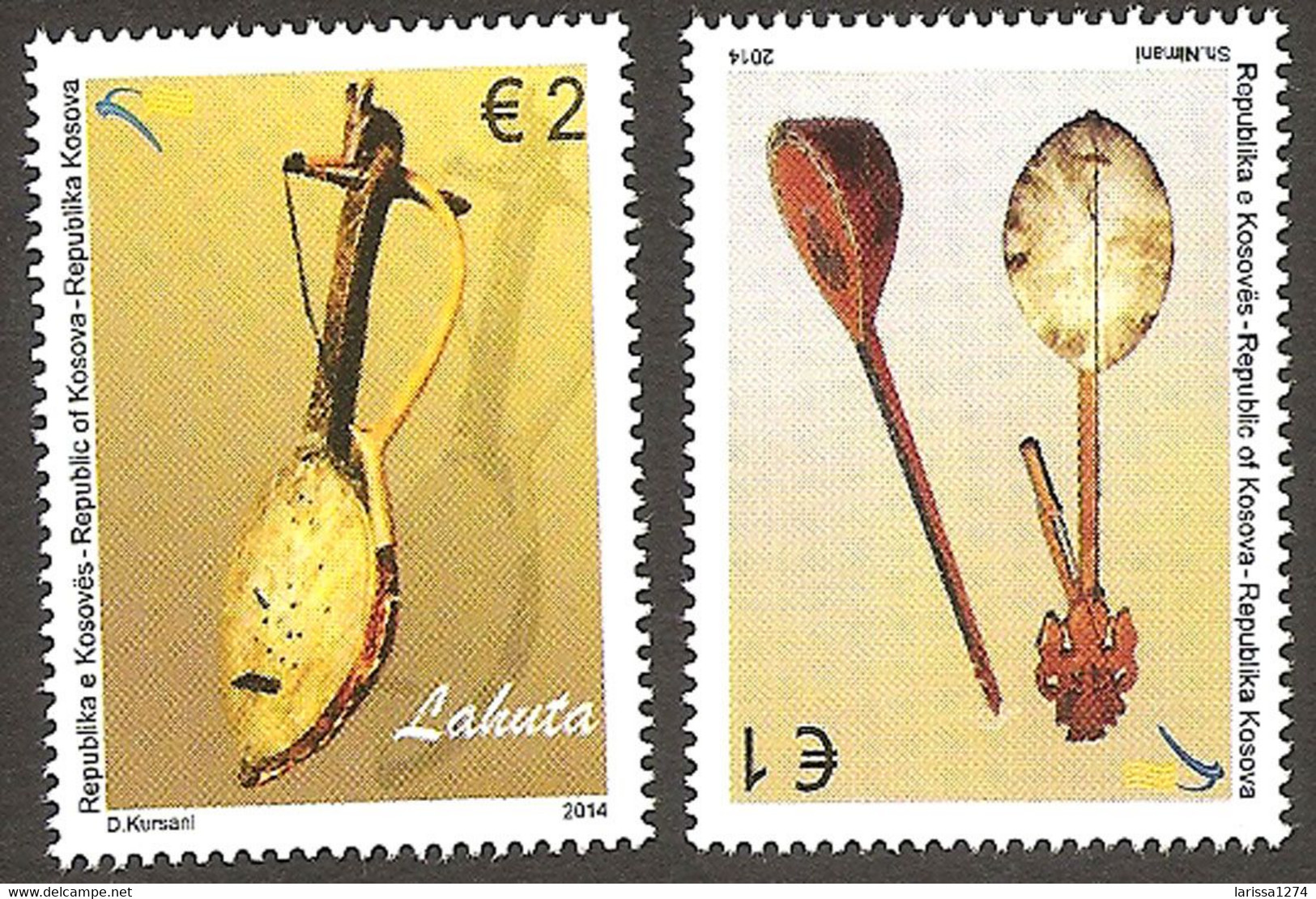 Kosovo 2014 National Musical Instruments Set MNH Michel 282/283 - Kosovo