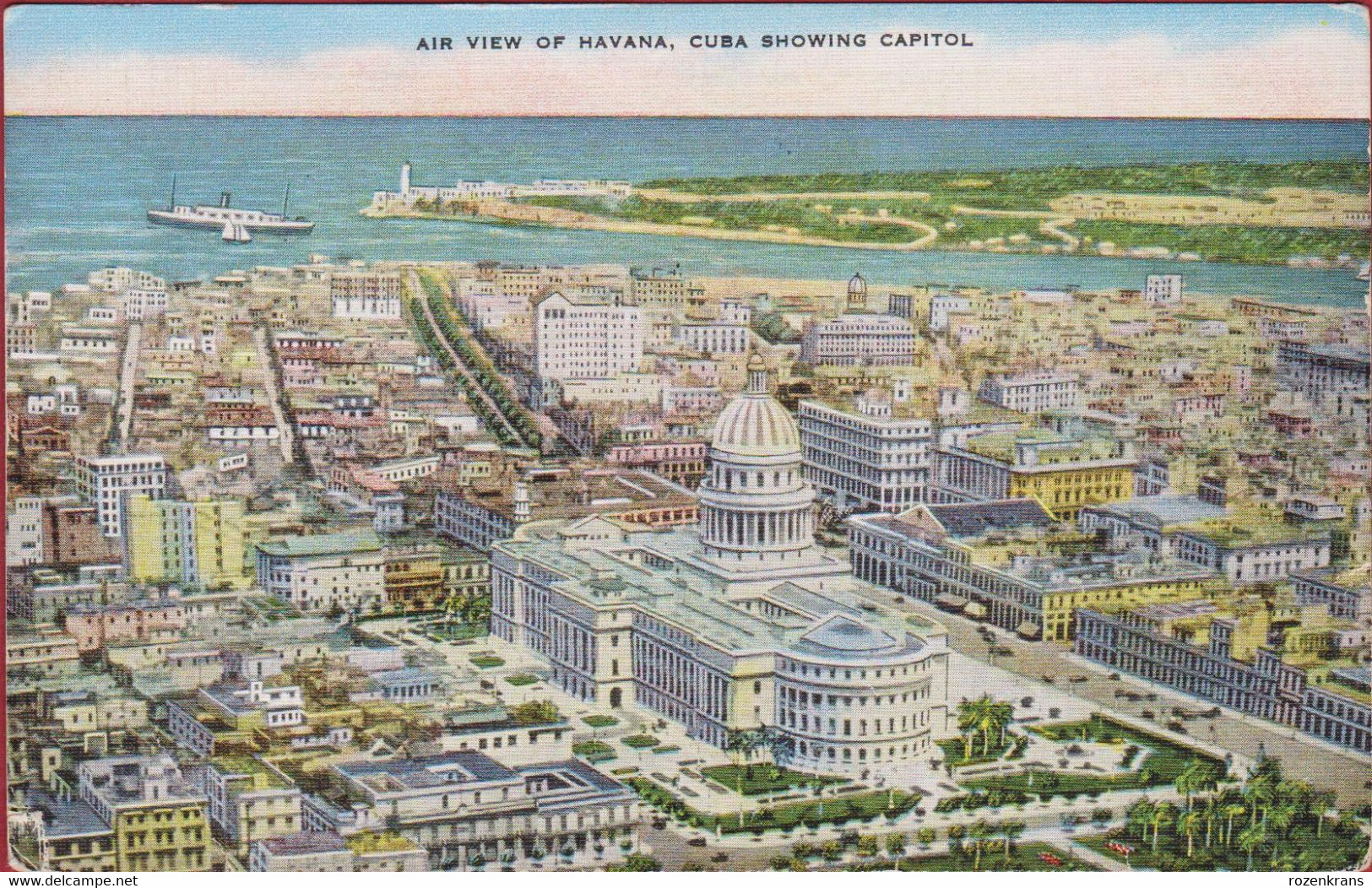 CUBA - HABANA La Havane Havana Air View Of Havana Cuba Showing Capitol - Cuba