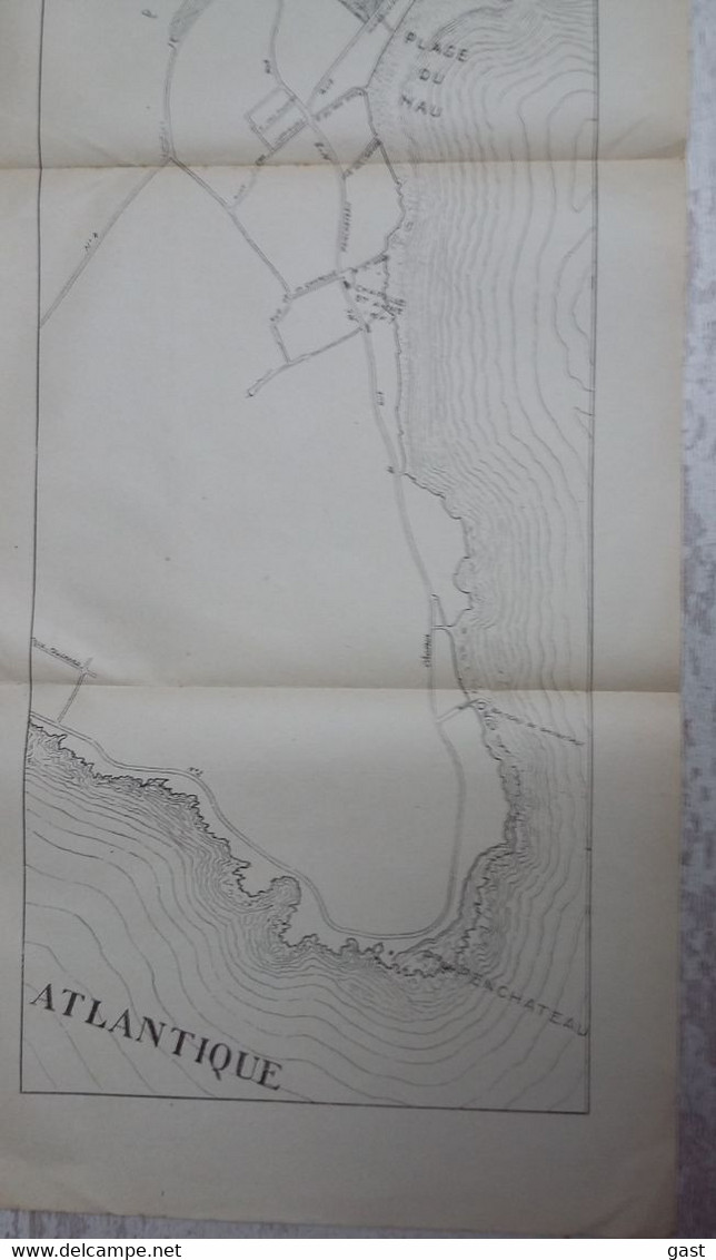 44   LE  POULIGUEN    PLAN ENTRE LA GARE  DU POULIGUEN ET LA  COTE  DE PENCHATEAU EDITE PAR LE SYNDICAT D INITIATIVES - Mapas Geográficas