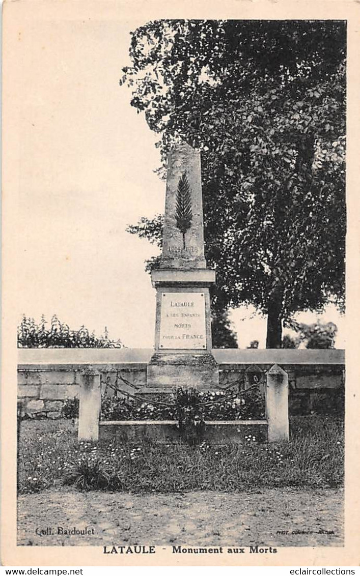 Thème: Monuments Aux Morts  Ou Lanterne Des Morts Ou Combattants 1870  :   Lataule   60      (voir Scan) - Monumenti