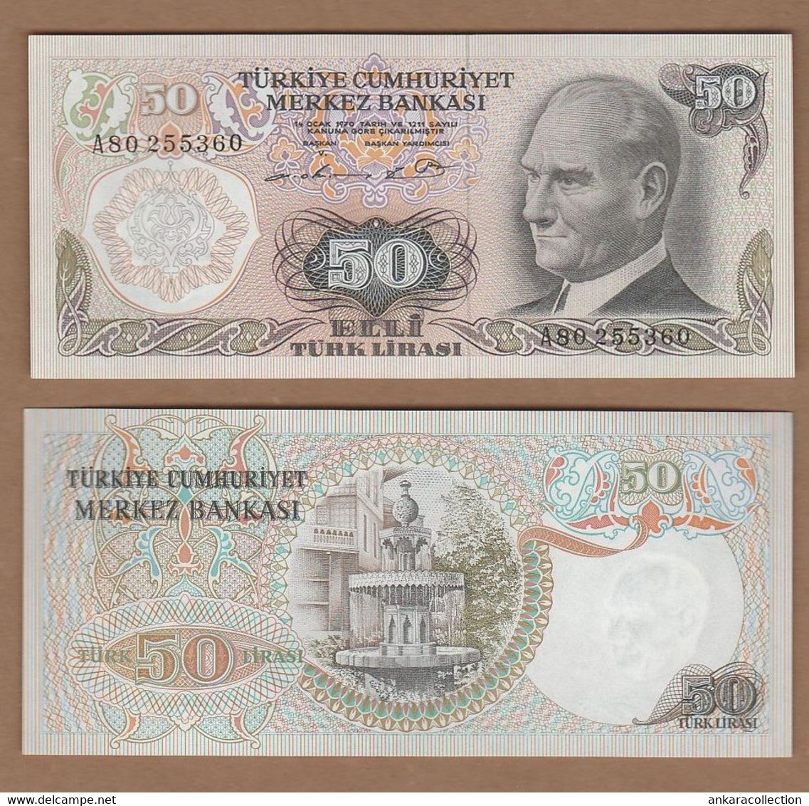 AC -  TURKEY 6th EMISSION  50 LIRA A UNCIRCULATED - Türkei