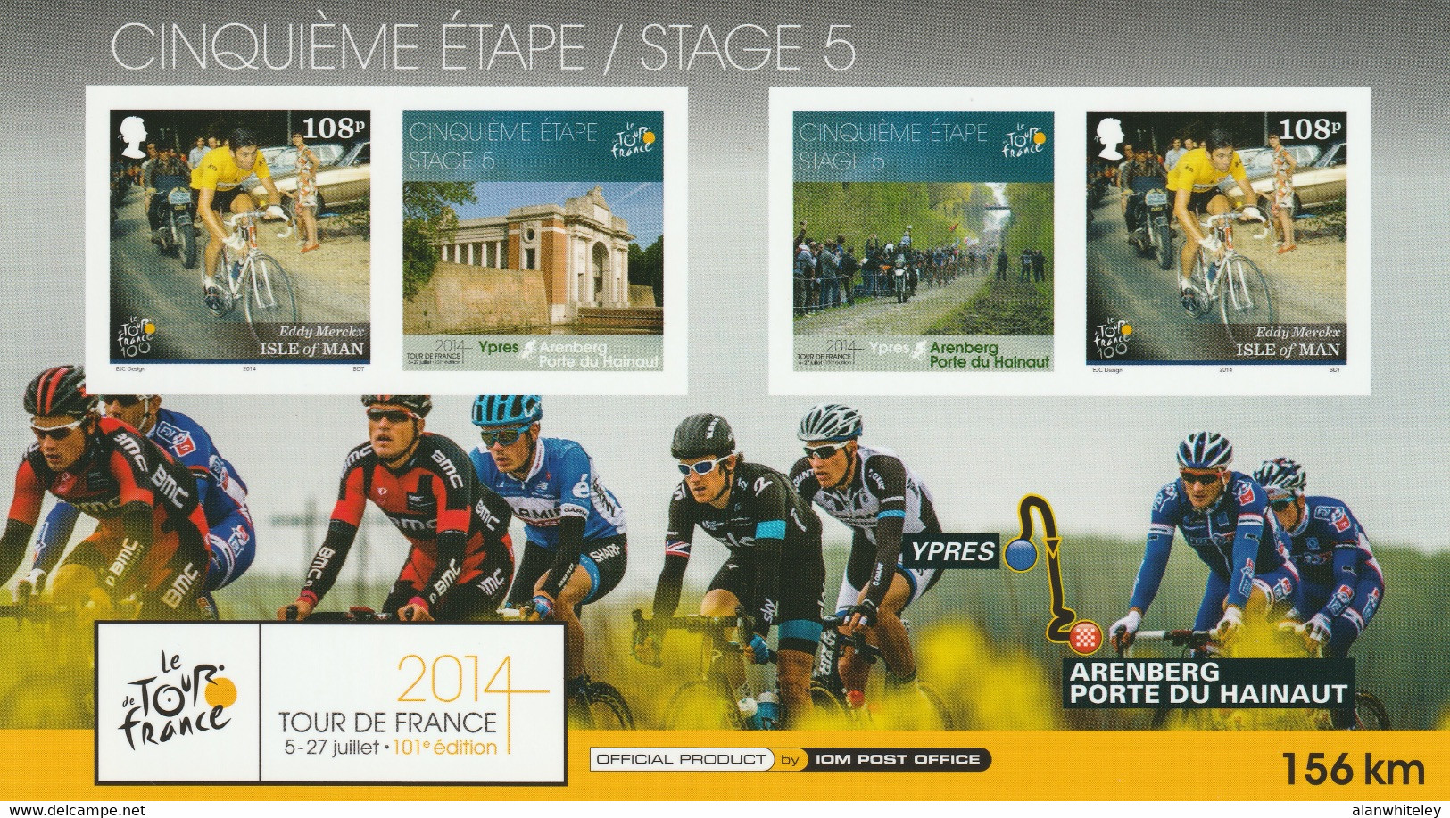 ISLE OF MAN 2014 101st Tour de France/Le Grand Départ: Set of 6 Postcards MINT/UNUSED