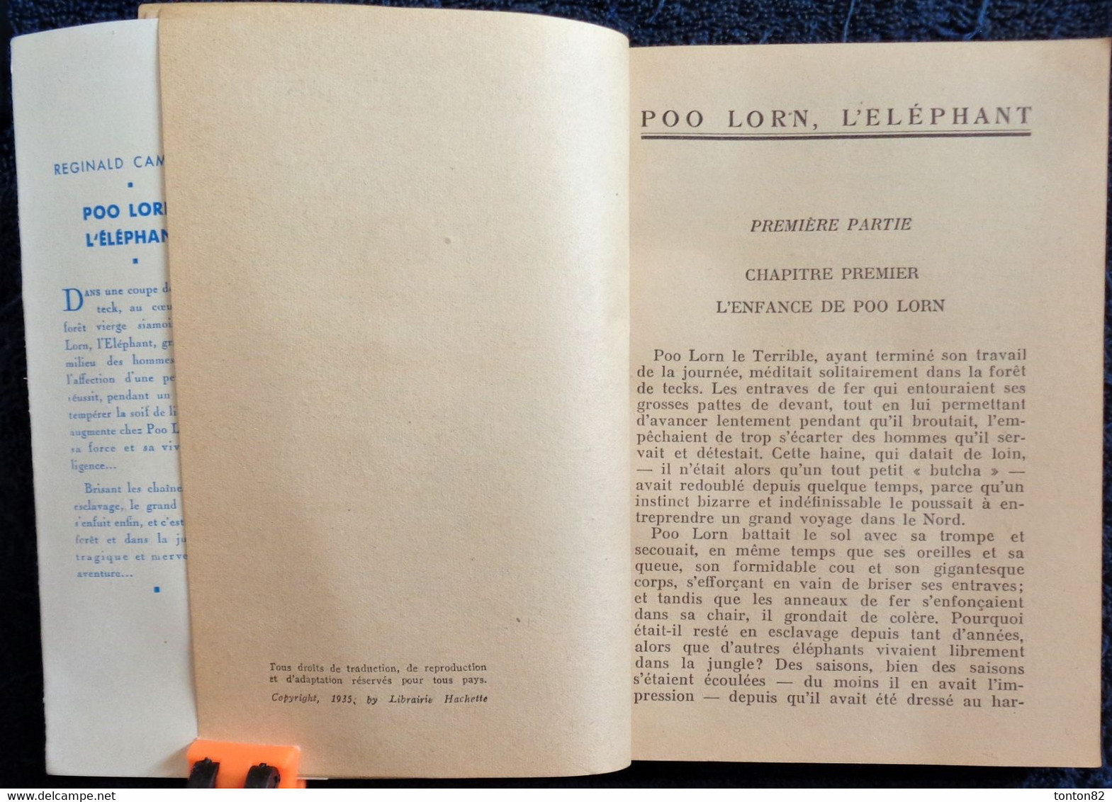 Reginald Campbell - POO LORN L' Éléphant - Hachette - Bibliothèque De La Jeunesse - ( 1951 ) - TBE . - Bibliotheque De La Jeunesse