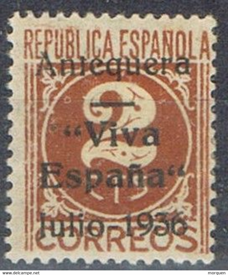 Sello, Viñeta, ANTEQUERA (Malaga) 2 Cts, Guerra Civil * - Nationalistische Uitgaves