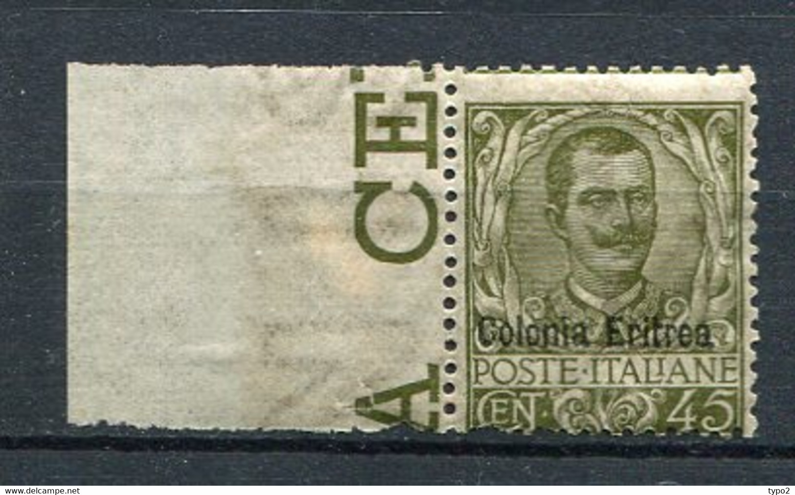 ERI - 1903 Yv. N°  26 BdF    ** MNH  45c Olive   Cote  2,4 Euro TBE   2 Scans - Eritrea
