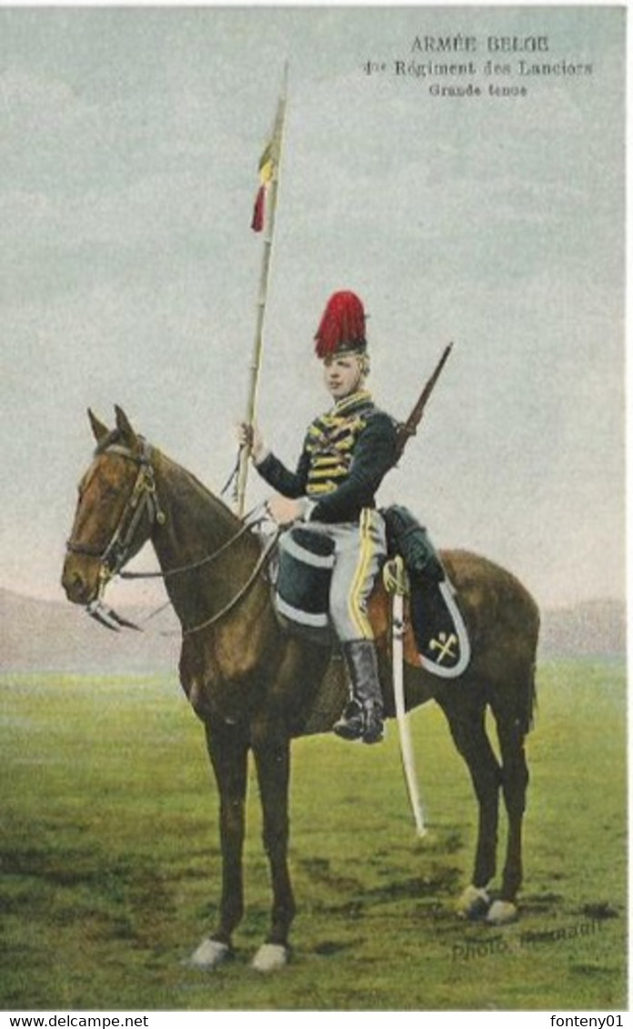 Armée Belge  - 4  Régiment Des Lanciers - Grande Tenue - Uniformes