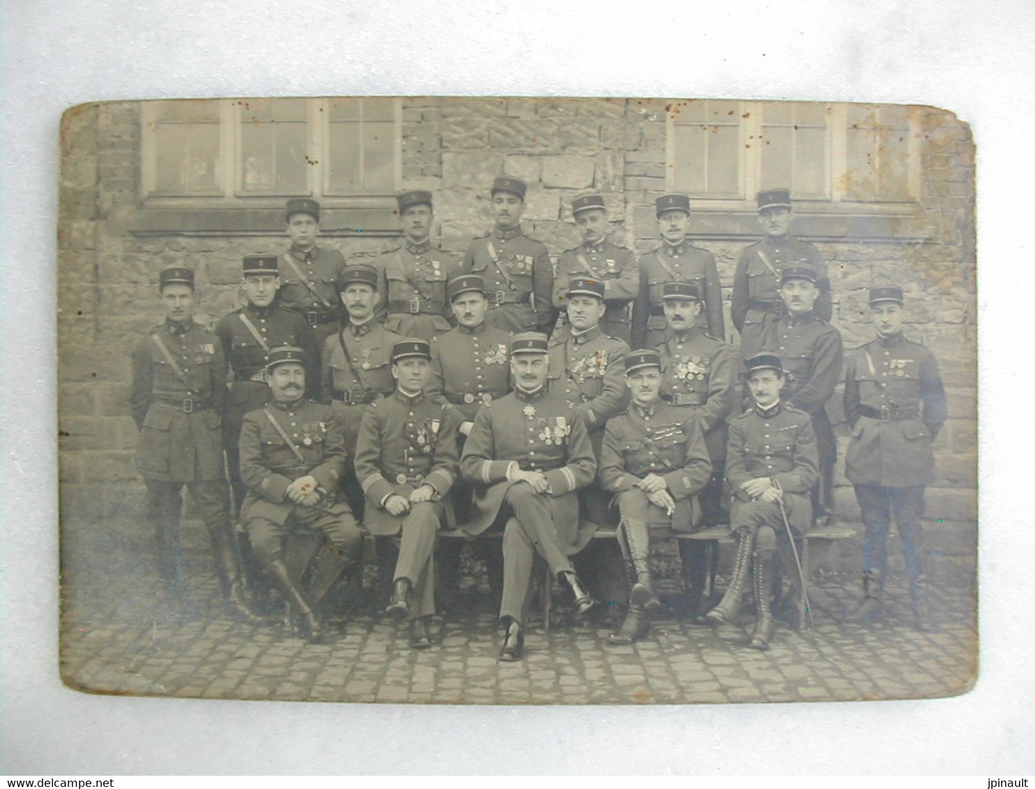 CARTE PHOTO - Militaria - Photo De Régiment - Souvenir De Bitche - Officiers Du 55ème B.C.M.I.C. - Regimente