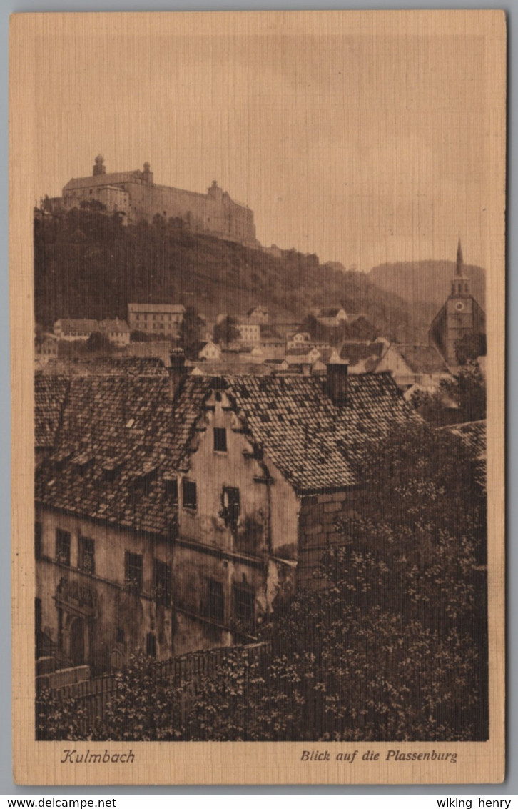 Kulmbach - S/w Blick Auf Die Plassenburg - Kulmbach