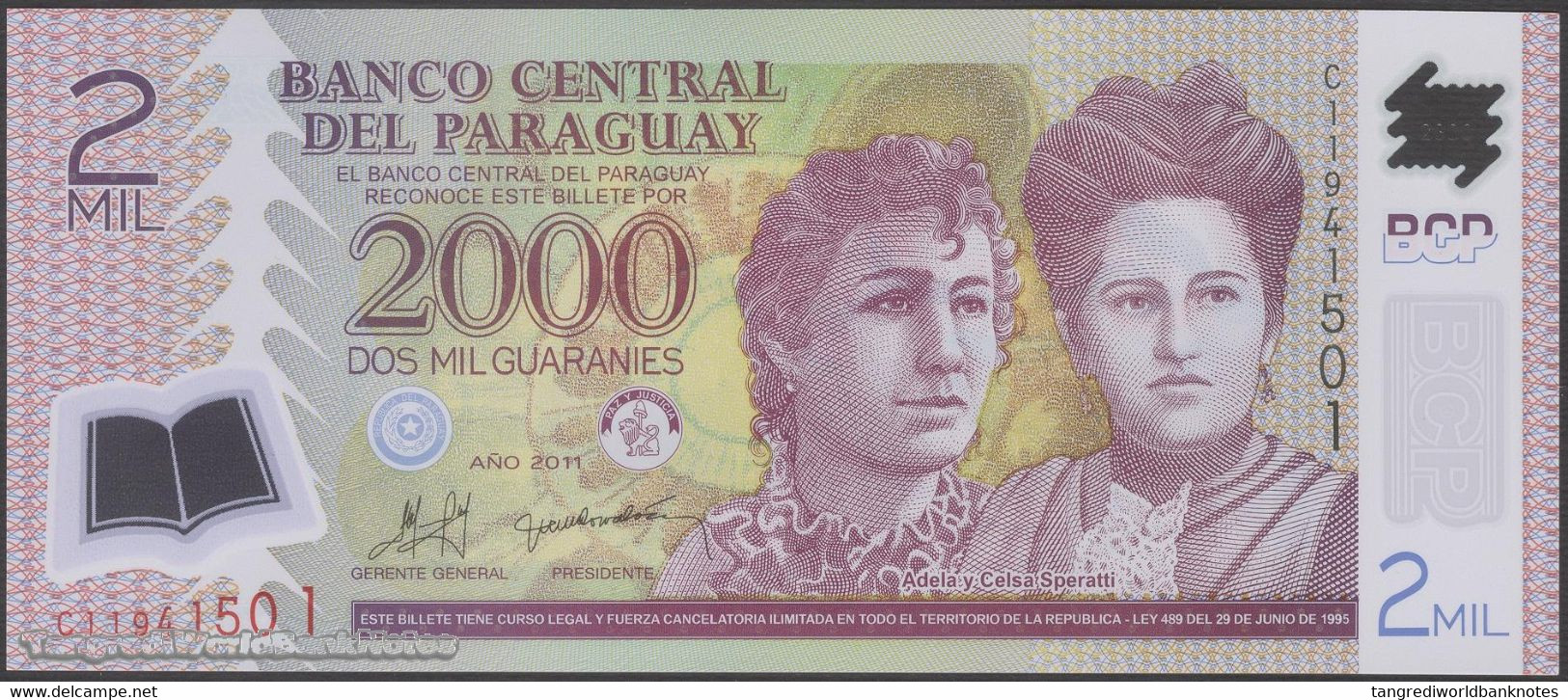 TWN - PARAGUAY 228c - 2000 2.000 Guaranies 2011 Polymer - Prefix C UNC - Paraguay