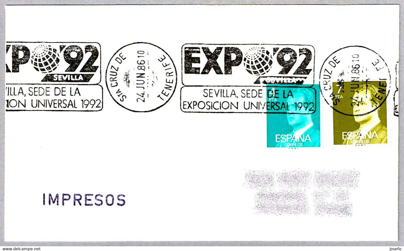 EXPO'92 - SEVILLA. Sta Cruz De Tenerife, Canarias, 1986 - 1992 – Sevilla (Spanien)