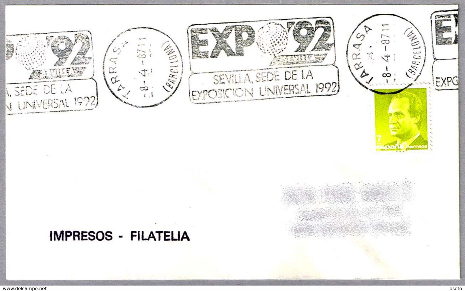 EXPO'92 - SEVILLA. Tarrasa, Barcelona, 1987 - 1992 – Siviglia (Spagna)