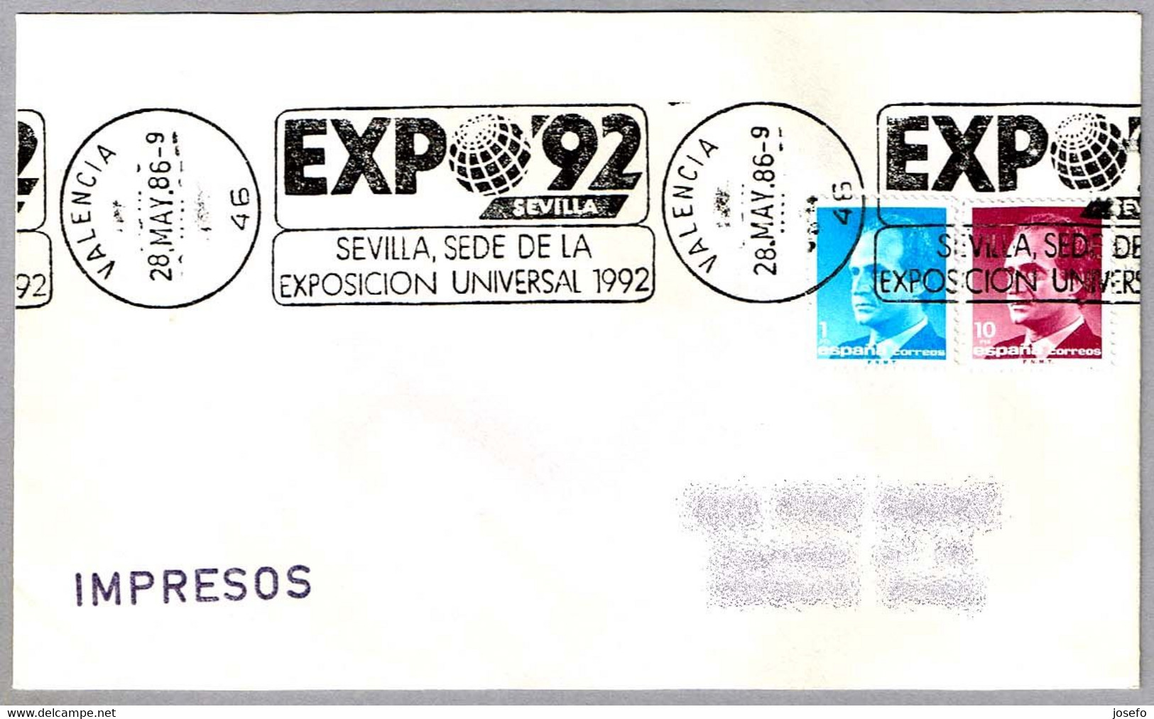 EXPO'92 - SEVILLA. Valencia 1986 - 1992 – Siviglia (Spagna)