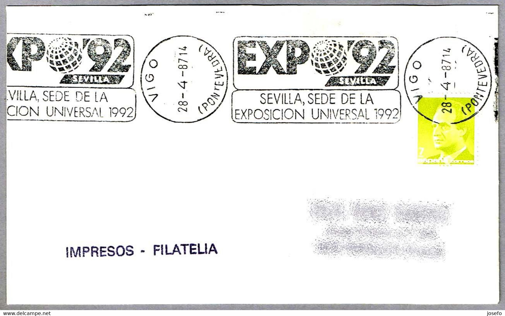 EXPO'92 - SEVILLA. Vigo, Galicia, 1987 - 1992 – Sevilla (Spanien)