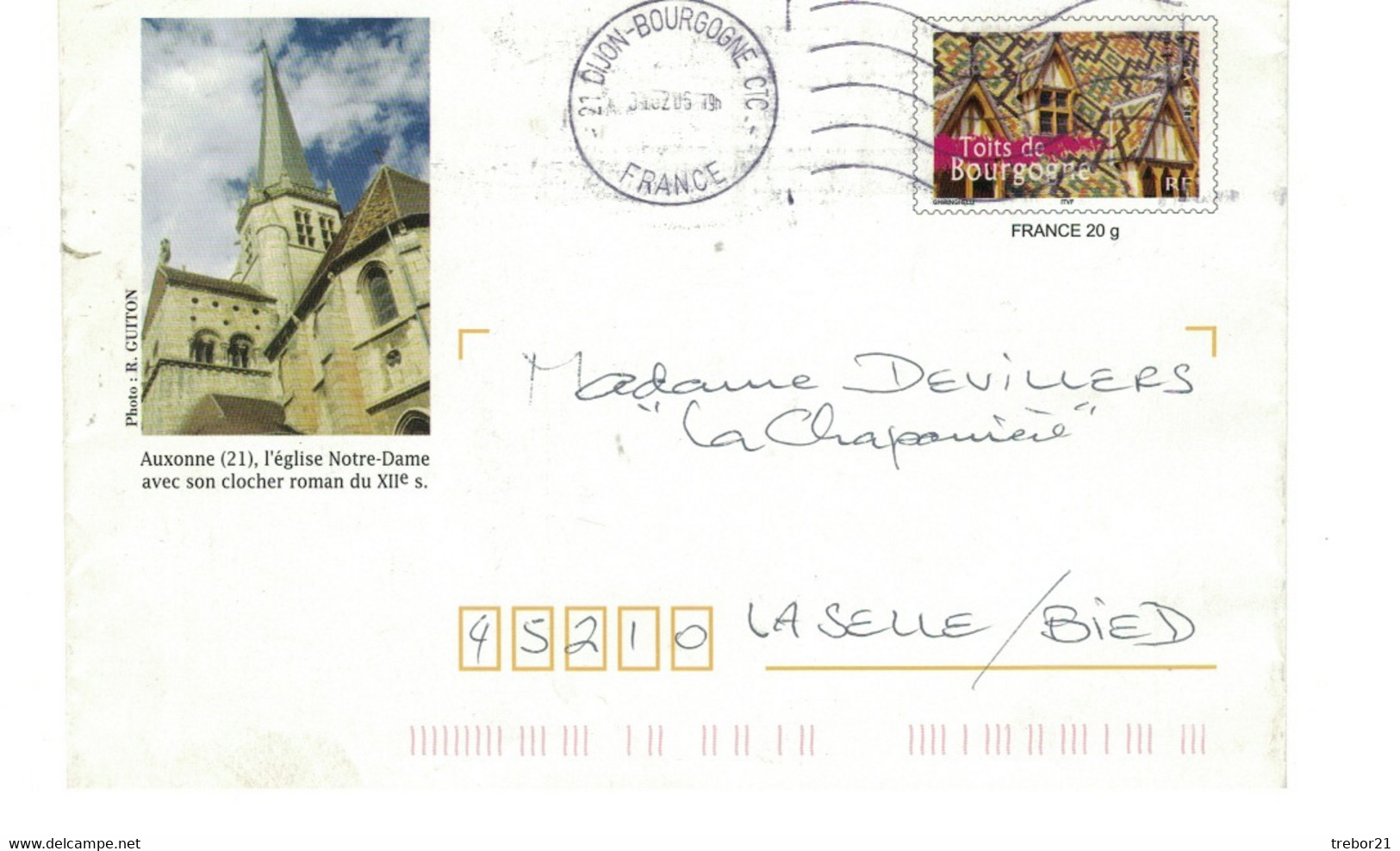 GANDON Yvert N° 3597- TOITS DE BOURGOGNE - AUXONNE - Overprinted Covers (before 1995)