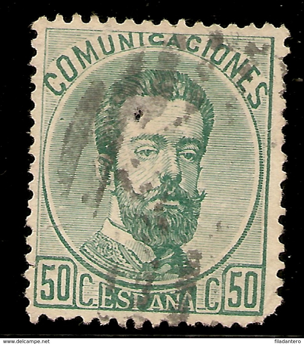 España Edifil 126 (º)  50 Céntimos Varde  Corona,Cifras y Amadeo I  1872  NL756