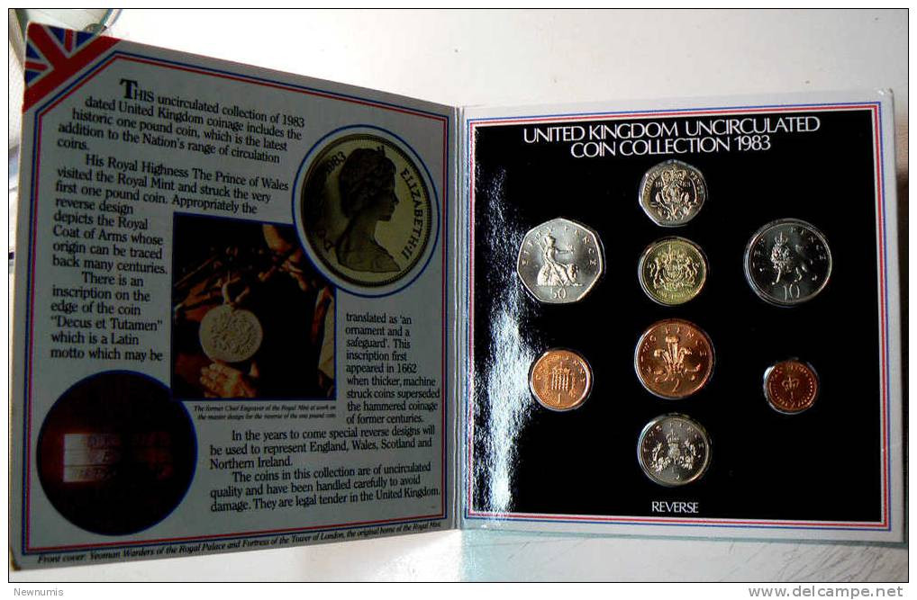 UNITED KINGDOM UNCIRCULATED 1983 MINT COIN SET - Mint Sets & Proof Sets