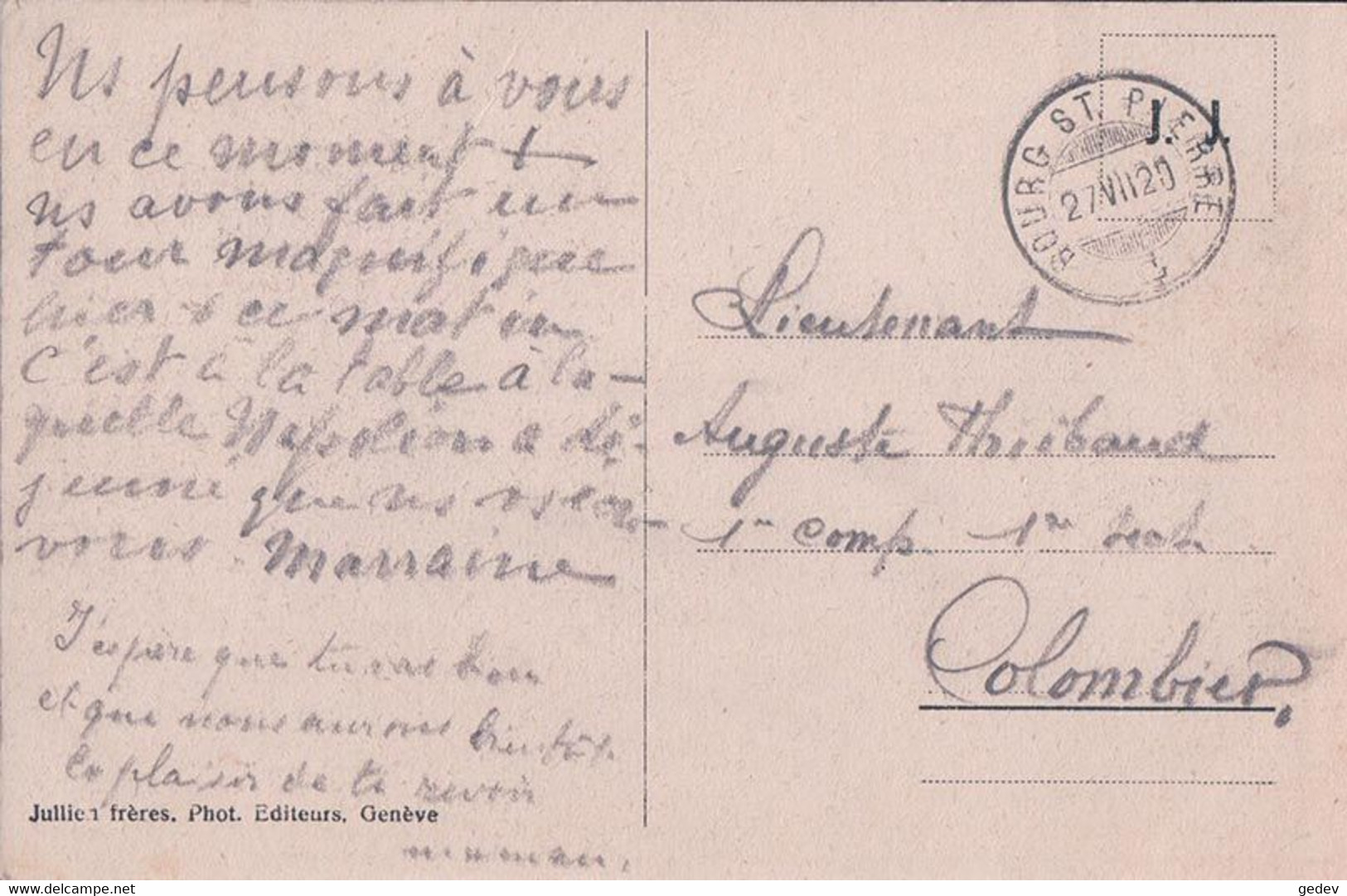 Bourg St Pierre VS, Bureau De Poste Et Hôtel Du Déjeuner De Napoléon (JJ 2526) - Bourg-Saint-Pierre 