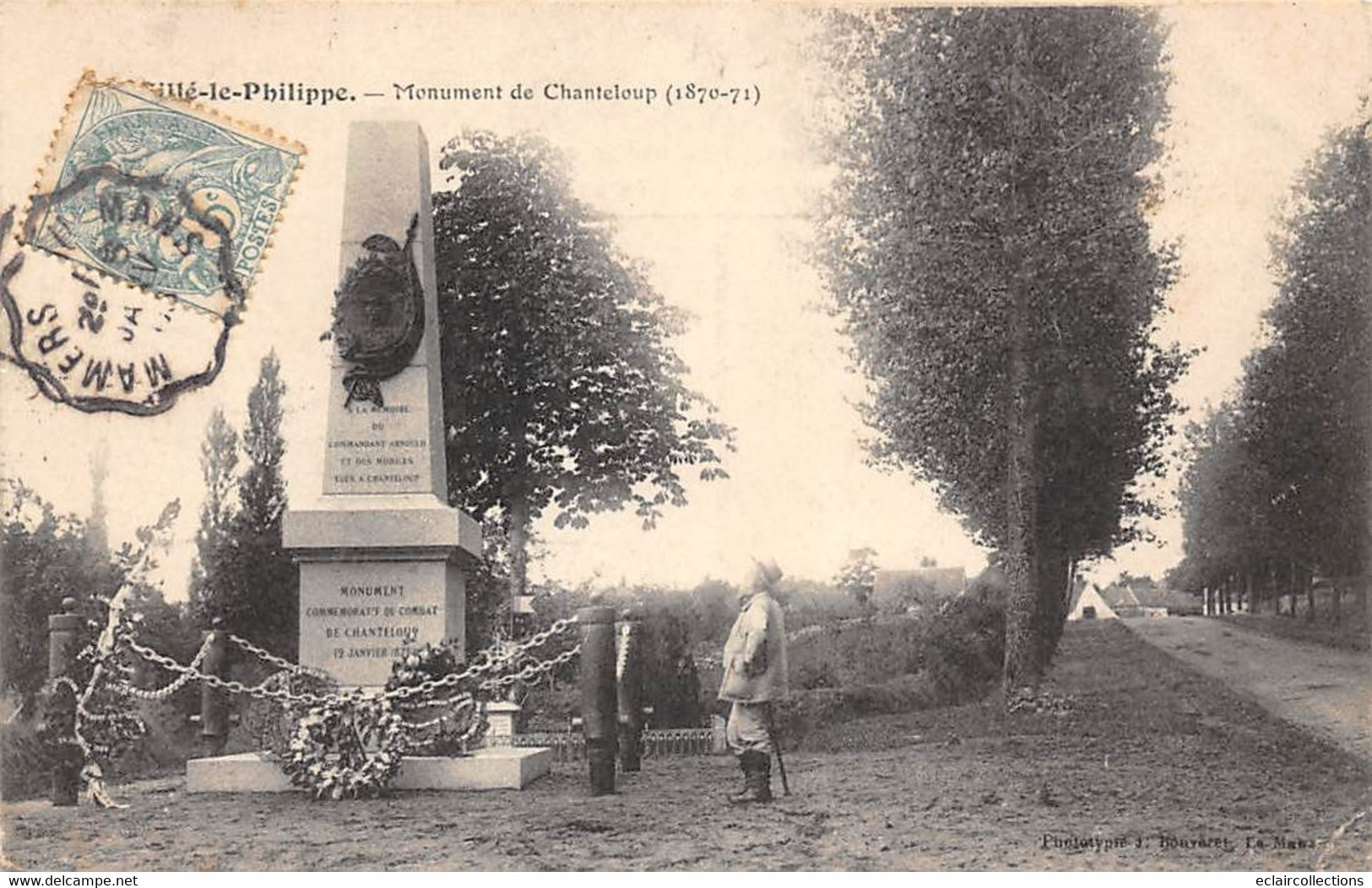 Thème: Monuments Aux Morts  Ou Lanterne Des Morts Ou Combattants 1870  :   Sillé Le Philippe    72     (voir Scan) - Monumenti