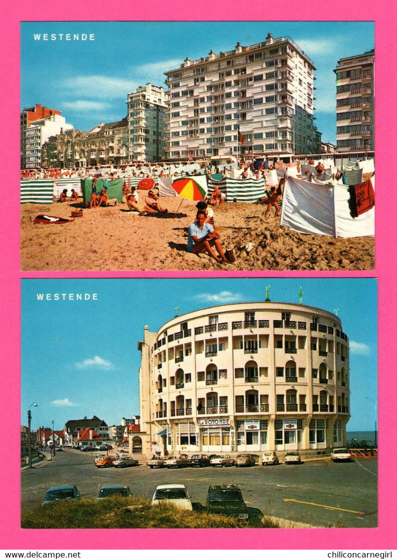 16 Cp De WESTENDE - DS Vieilles Voitures VW - Vue Aérienne Plage Digue Tennis - Multivues Bonjour - VAN MIEGHEM - 5 - 99 Cartes