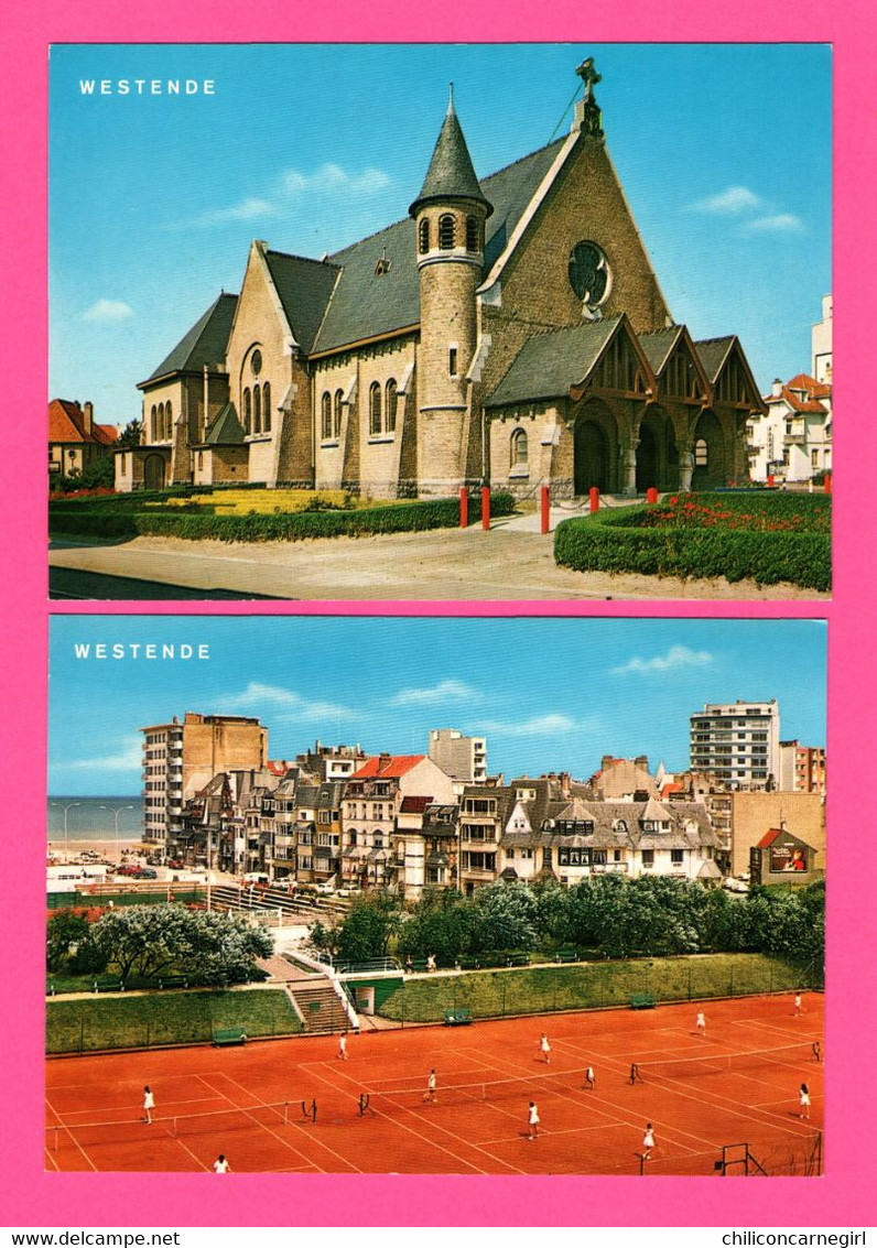 16 Cp De WESTENDE - DS Vieilles Voitures VW - Vue Aérienne Plage Digue Tennis - Multivues Bonjour - VAN MIEGHEM - 5 - 99 Cartes