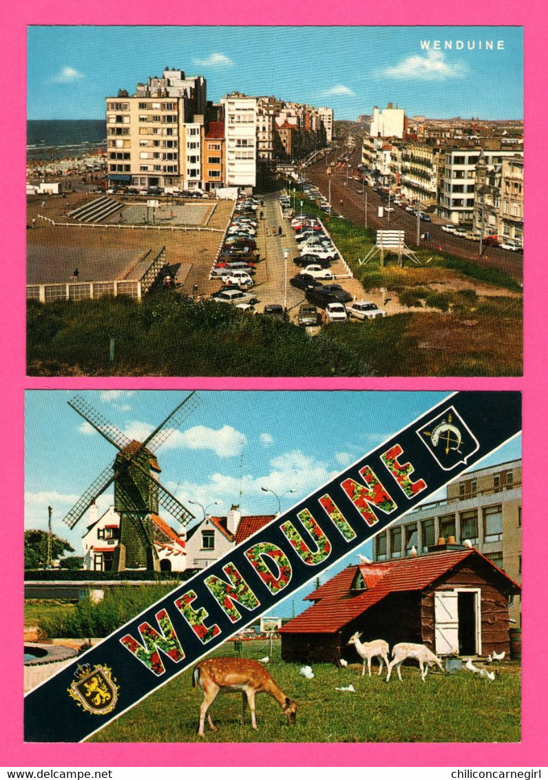 10 Cp De WENDUINE - DS Vieilles Voitures VW - Vue Aérienne Plage Digue Piscine Moulin - Multivues Bonjour - VAN MIEGHEM - 5 - 99 Cartes