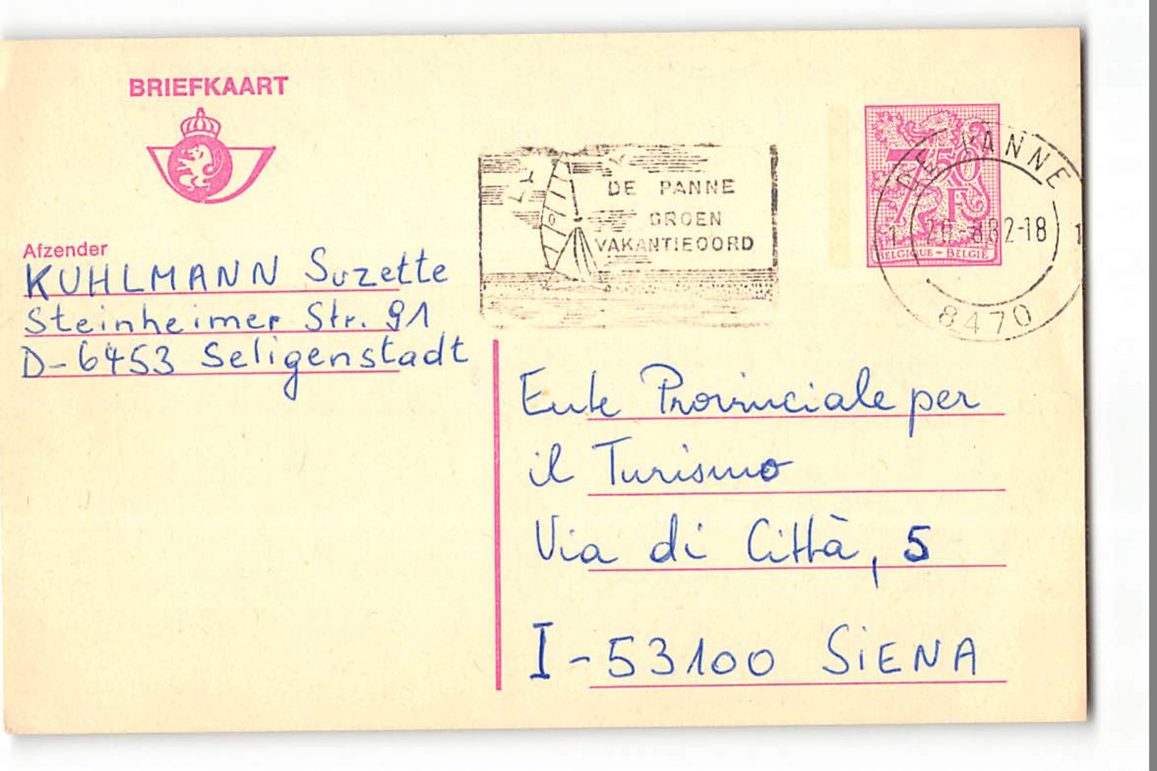 B129 BELGIQUE DE PANNE - Postcards 1951-..