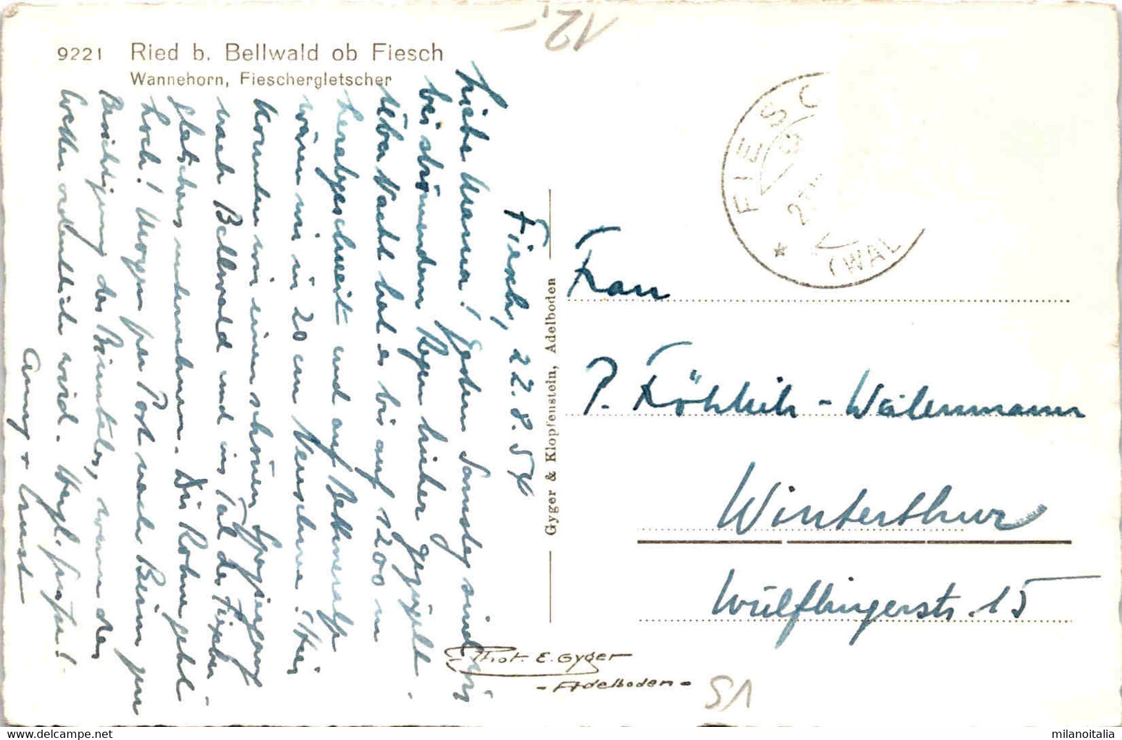 Ried Bei Bellwald Ob Fiesch (9221) * 23. 8. 1954 - Phot. Gyger - Bellwald