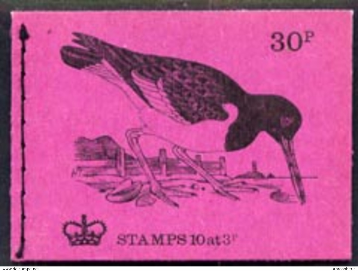 Booklet - Great Britain 1971-73 Birds #8 - Oyster-Catcher (purple Cover June 1973) 30p Booklet Complete And Fine, SG DQ7 - Booklets