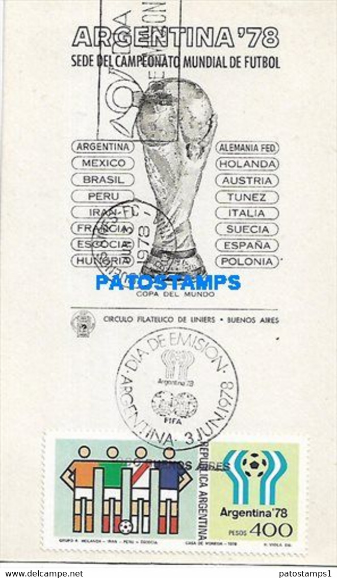 145465 ARGENTINA BUENOS AIRES SPORTS SOCCER FUTBOL SEDE CAMPEONATO MUNDIAL YEAR 1978 NO POSTAL POSTCARD - Other & Unclassified