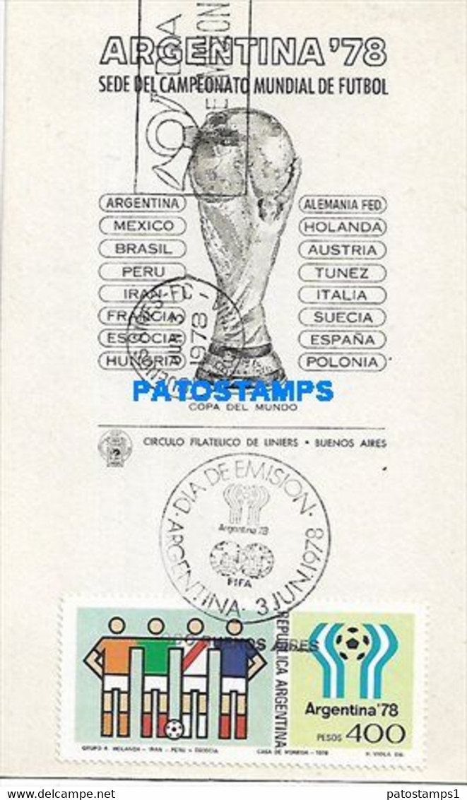 145465 ARGENTINA BUENOS AIRES SPORTS SOCCER FUTBOL SEDE CAMPEONATO MUNDIAL YEAR 1978 NO POSTAL POSTCARD - Autres & Non Classés