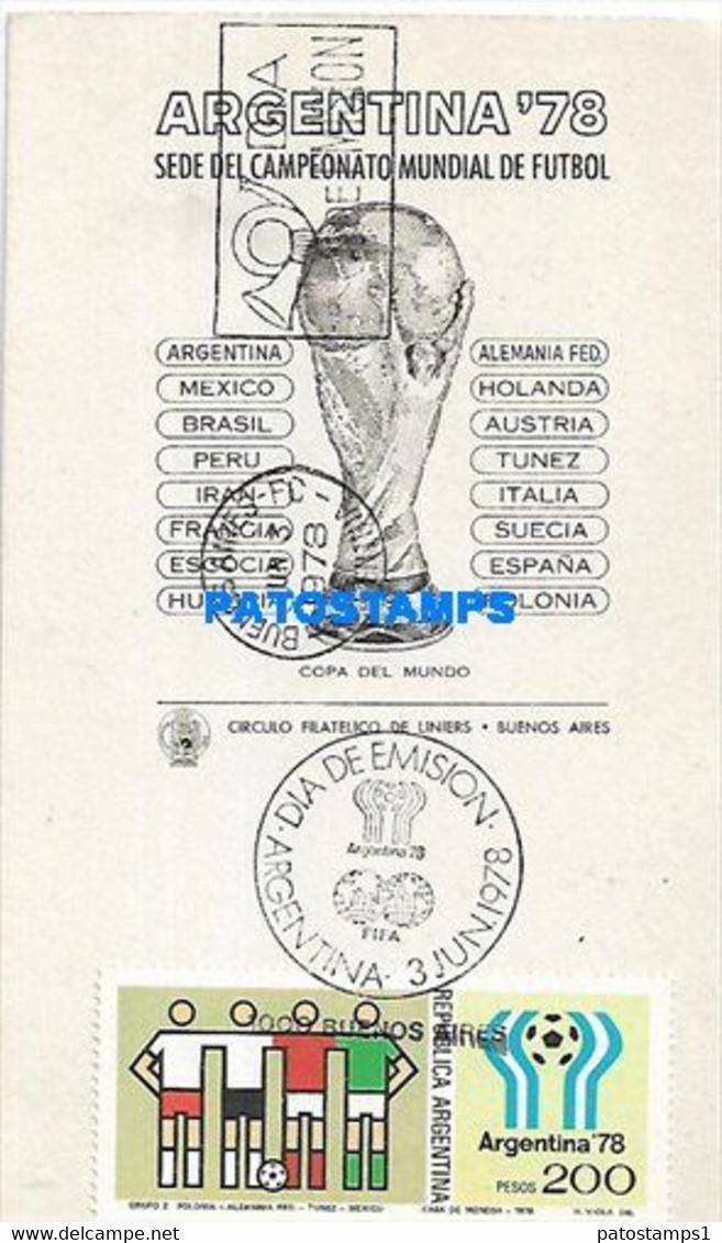 145466 ARGENTINA BUENOS AIRES SPORTS SOCCER FUTBOL SEDE CAMPEONATO MUNDIAL YEAR 1978 NO POSTAL POSTCARD - Autres & Non Classés