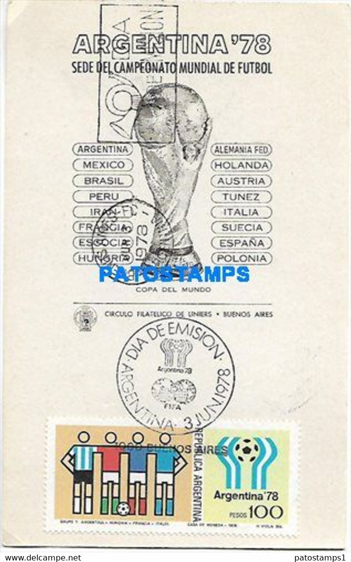 145467 ARGENTINA BUENOS AIRES SPORTS SOCCER FUTBOL SEDE CAMPEONATO MUNDIAL YEAR 1978 NO POSTAL POSTCARD - Sonstige & Ohne Zuordnung
