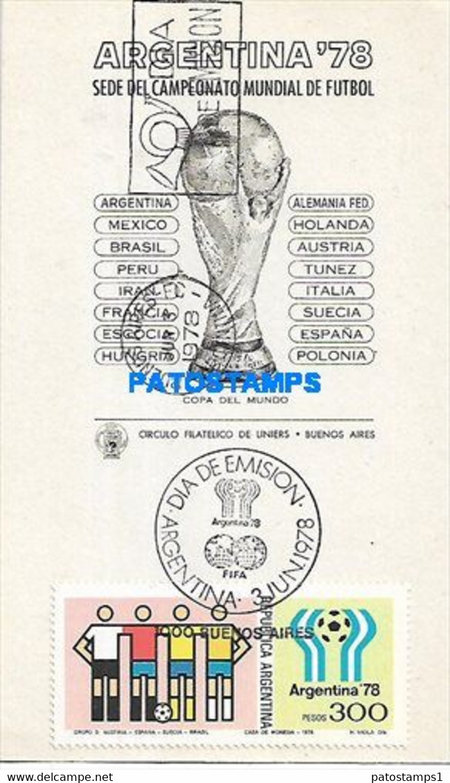 145468 ARGENTINA BUENOS AIRES SPORTS SOCCER FUTBOL SEDE CAMPEONATO MUNDIAL YEAR 1978 NO POSTAL POSTCARD - Otros & Sin Clasificación